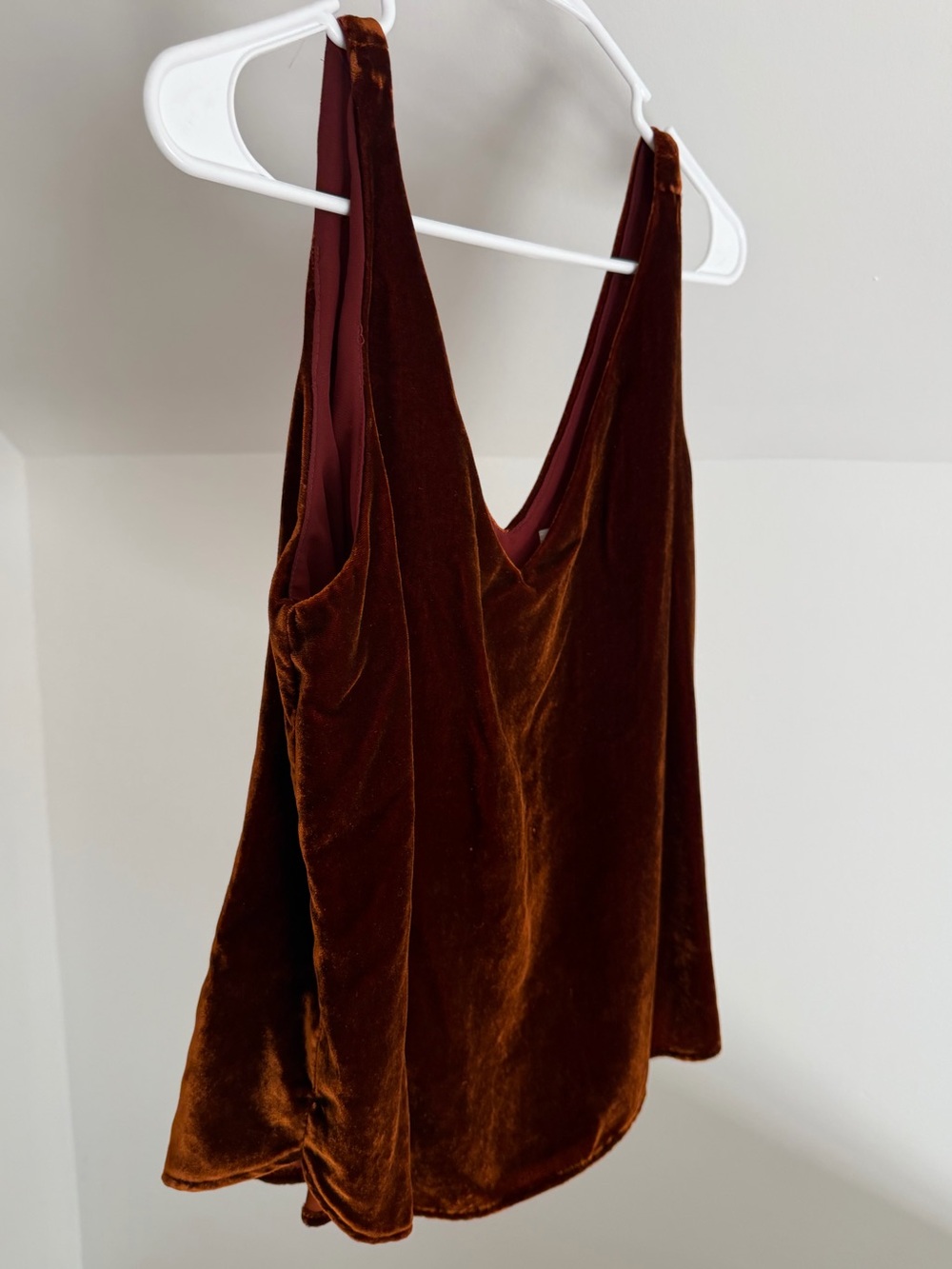 Loft Petites Women’s Velvet Tank Top - Brown
